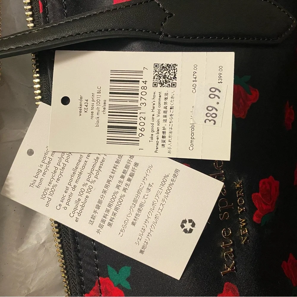 Kate Spade Chelsea Rose Toss Printed Weekender - Picture 11 of 11